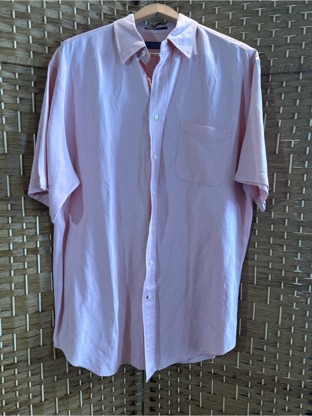 Daniel Cremieux Light Pink Short-Sleeve Button-Down Shirt